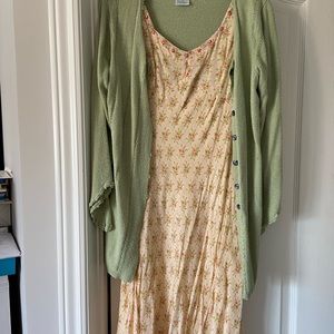 Vintage April Cornell dress and sweater